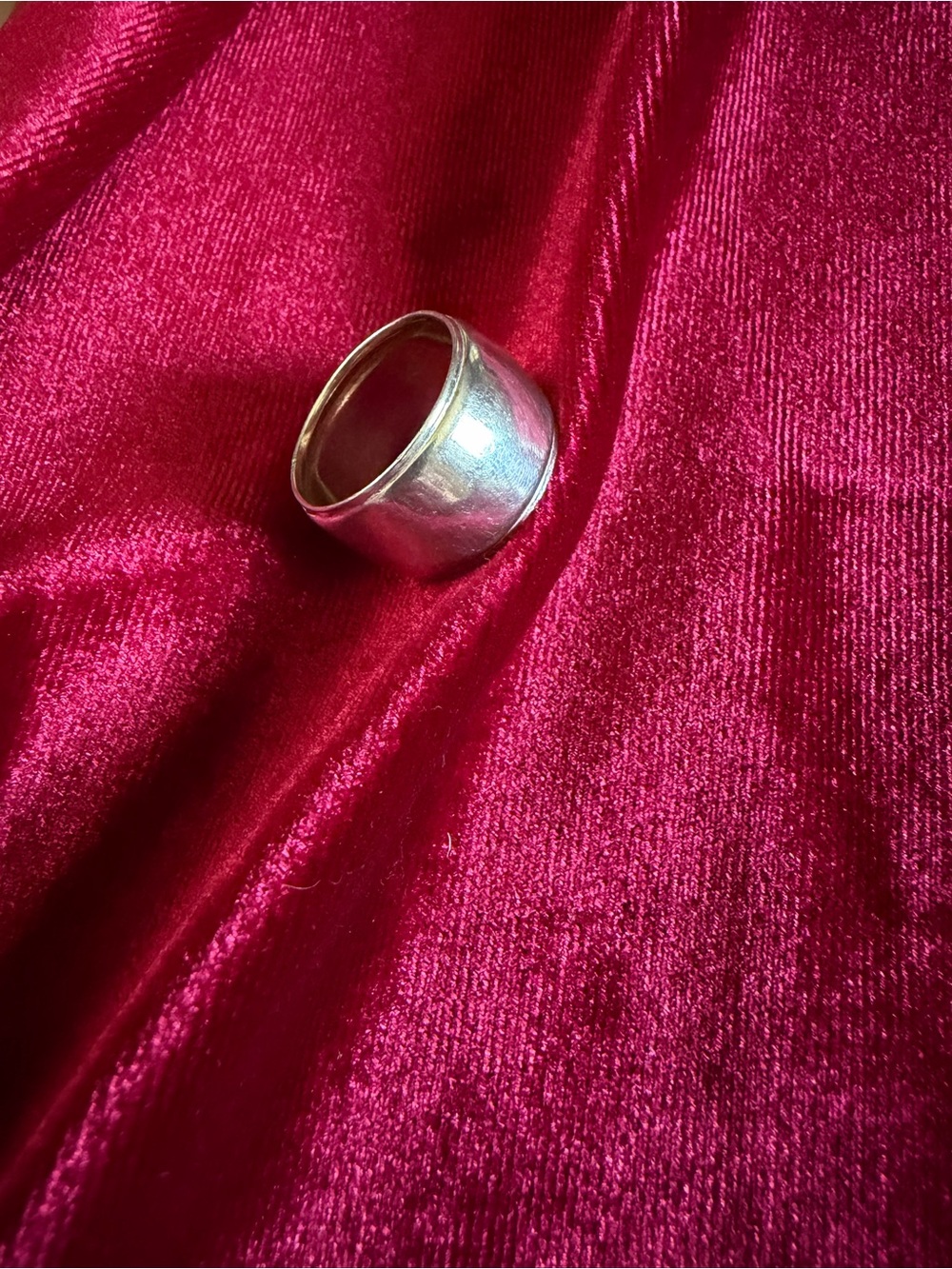 Vintage 925 Sterling Silver Wide Band Ring